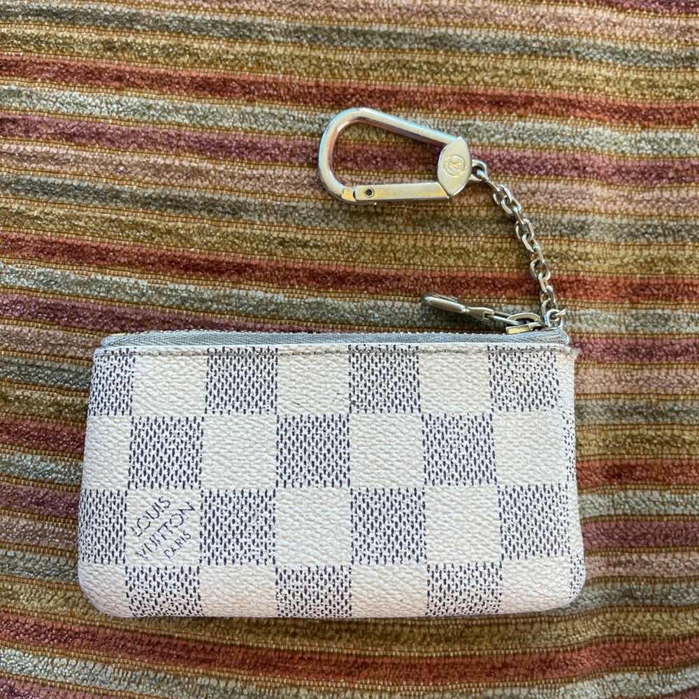 Louis Vuitton key pouch Damier Azur Canvas